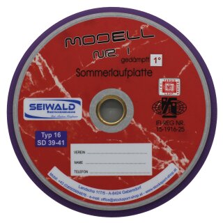 Sommerlaufplatte Modell 1 Spezial geschraubt 16 inkl.IFI Siegel